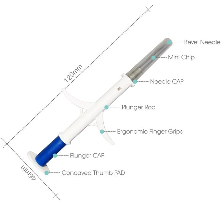 

Custom ISO11784/5 FDX-B 2.12×12mm Mini RFID Glass Microchip – TK4100 / EM4100 / EM4305 for Animals