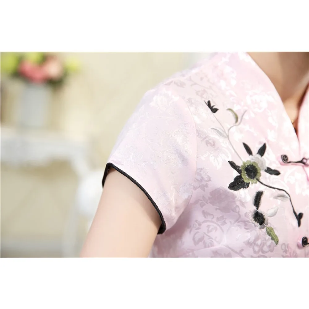Традиционная китайская одежда для женщин, топы Qipao, Cheongsam Hanfu, винтажная повседневная уличная одежда в этническом стиле, летняя одежда