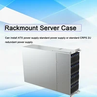 4U Rackmount Server Case With 24 Hot-Swappable SATA/SAS Drive Bay 4U24 Disk Server Chassis Hot Swappable Support E-ATX Main Board Redundant Power Rack Chassis 2