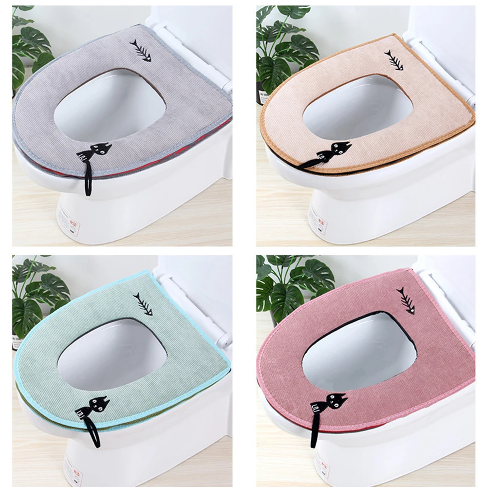 Zipper Convenient Durable Delicate High-quality Exquisite Popular Washable Toilet Seat Cover Home Decor Toilet Seat Cover Handle