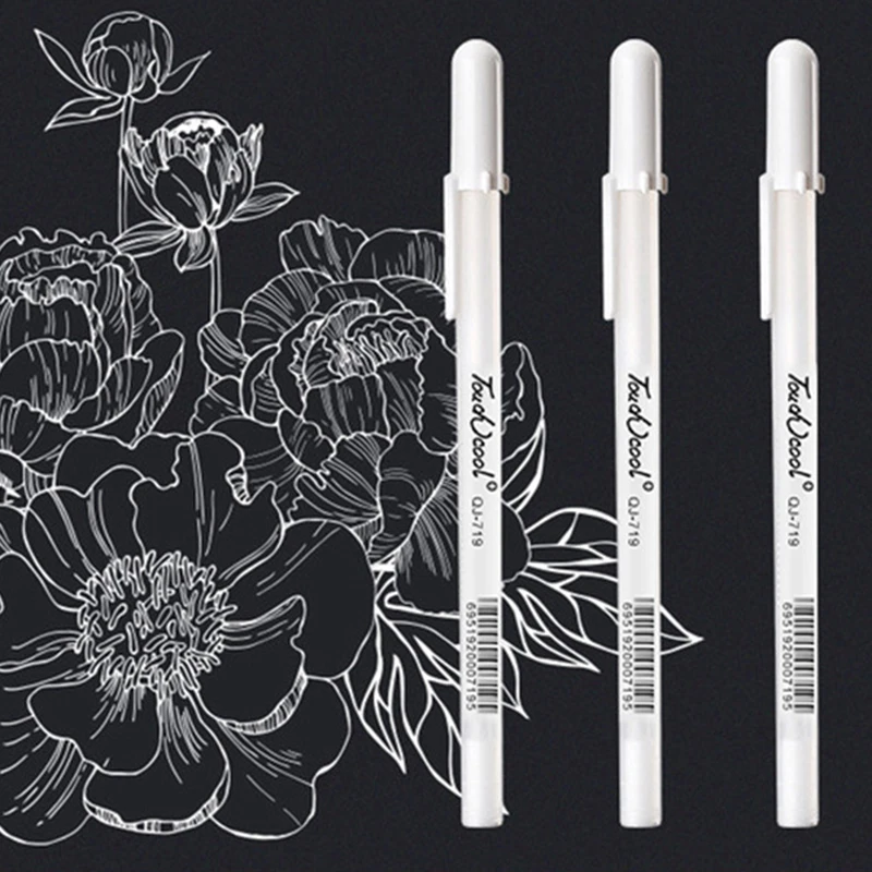5 قطعة الأبيض مانغا أقلام خطاط (ماركر) مجموعة 0.8 مللي متر الحبر الدائم سجل القصاصات الإطارات القلم مقاوم للماء اللوازم المدرسية القرطاسية فرشاة فنية القلم