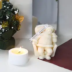 Santa Claus Silicone Candle Mold Diy Handmade Aromatherapy Candle Gypsum Craft Christmas Present