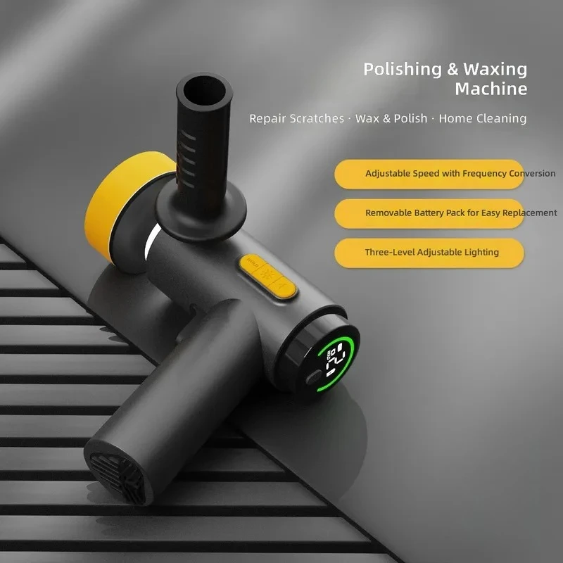 for Wireless Car Polisher Digital Display Waxing Machine Electric Sander Adjustable Speed Household Scratch Repair Beauty