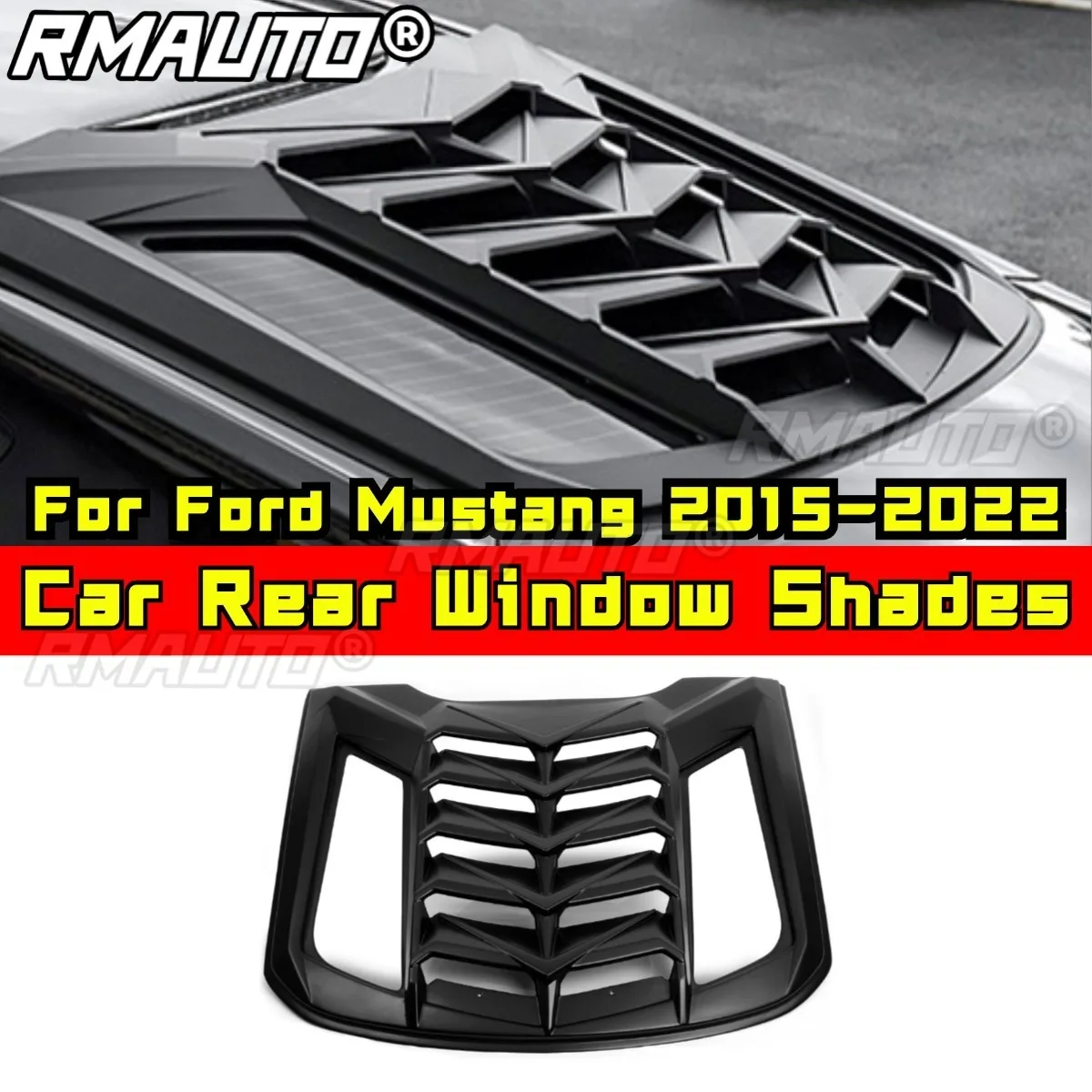 

Автомобильный боковой задний стеклянный жалюзи, крышка кузова для Ford Mustang 2015-2022, автомобильные аксессуары