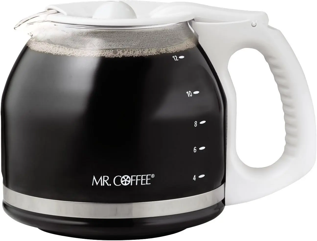 

Mr. Coffee Replacement 12-Cup Glass Carafe, White -