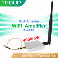 EDUP WiFi Booster Amplifier 2.4G&5.8G Long Range 4000mW Booster 6dBi Antenna Wireless WiFi Signal booster For Router Drone UAV