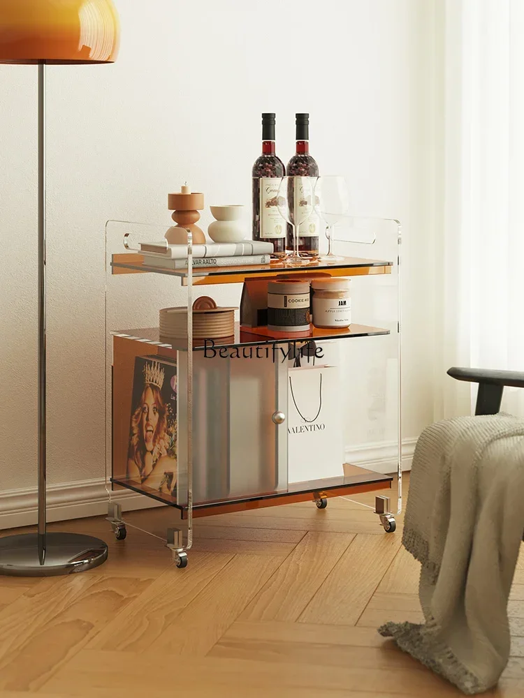 طاولة قهوة صغيرة متحركة yj21، خزانة جانبية بجوار الأريكة في غرفة المعيشة #3