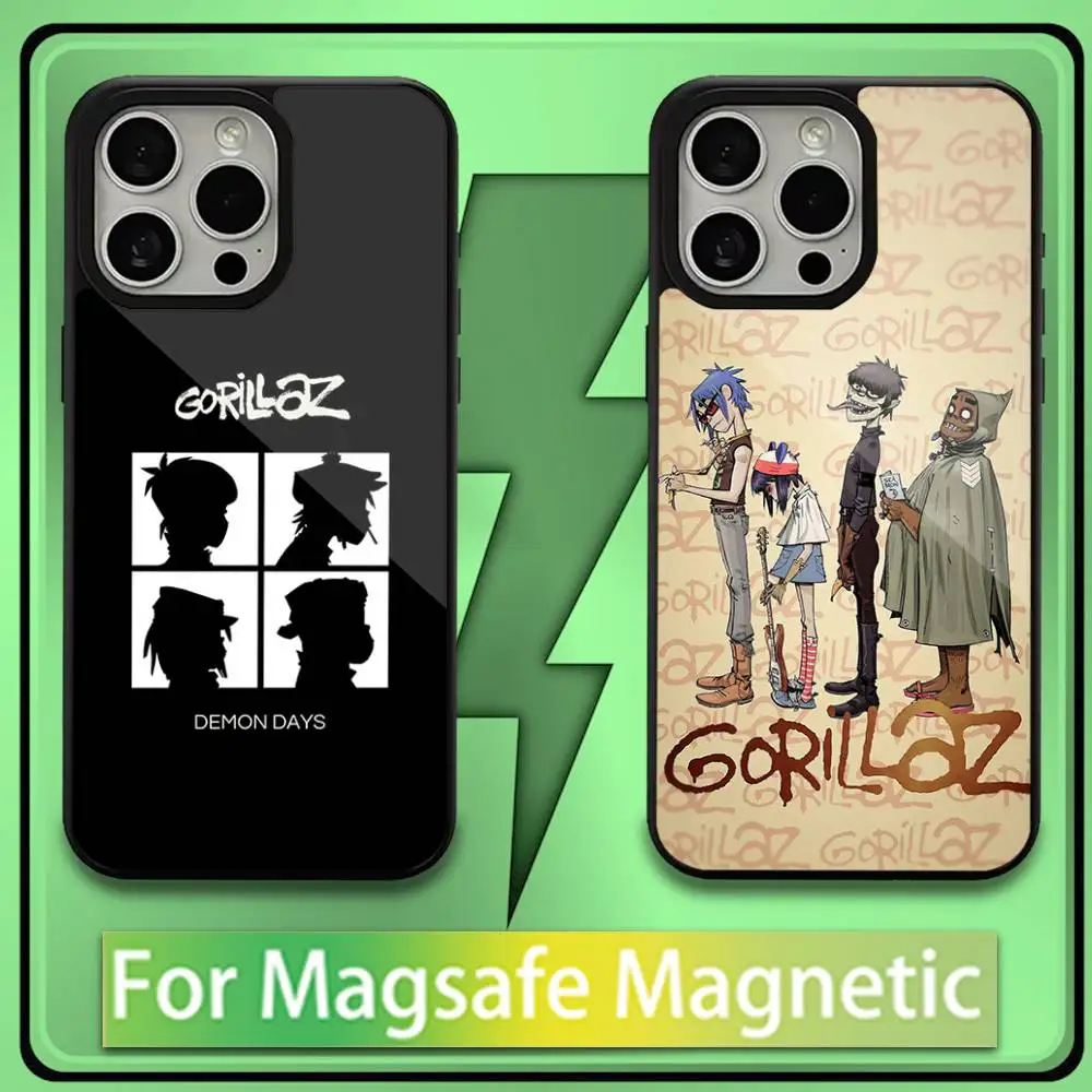 

G-Gorillaz Band Demon Days Phone Case For iPhone 16,15,14,13,12,11,Plus,Pro,Max,Mini Soft Magesafe Magnetic Wireless Charge