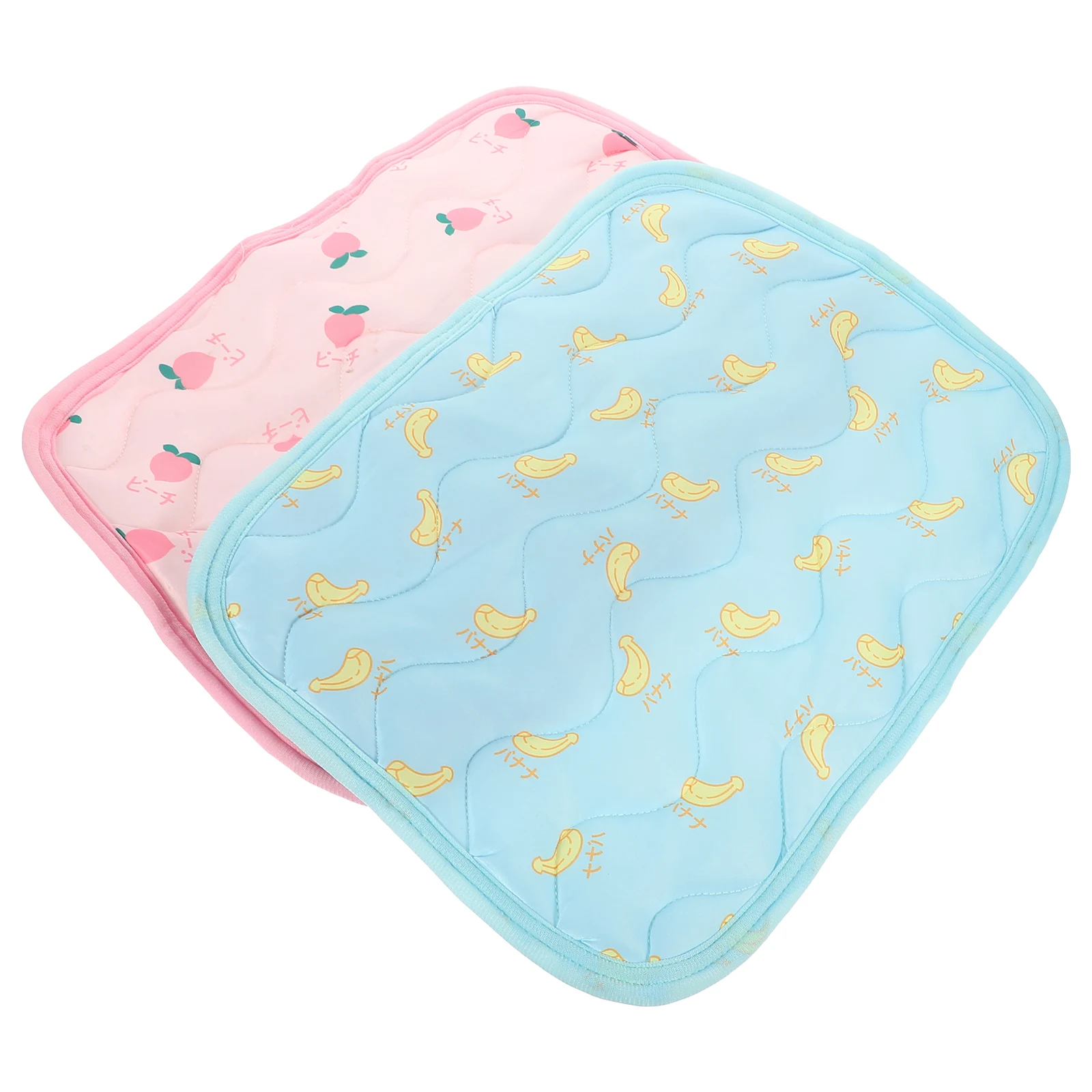 

2pcs Cooling Pad Bunny Cushion Rabbit Bed Small Animals Hamster Summer Mat Pet House Nest Pink Banana XS Cooling