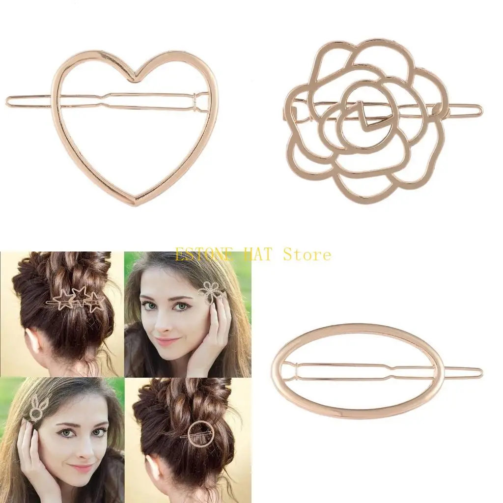 49MF Bridal Hair Clip For Wedding Crystal Hair Clip Baroque Hair Pin Hair Barrettes Star Hair Clip Metal Hair Clip