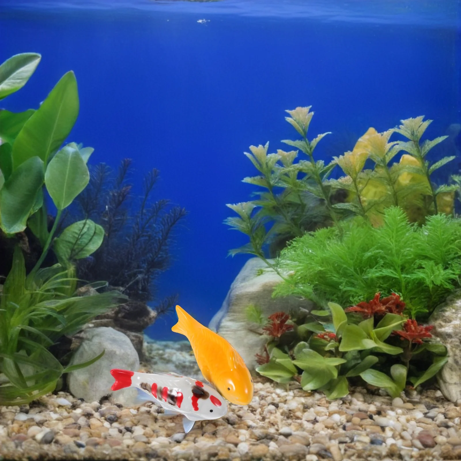 

2Pcs Ceramic Floating Koi Fish Statues Pond Garden Decor Aquarium Accessories Bathtub Outdoor Decor Ceramic Floating Koi Fish