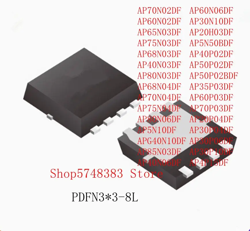 10 buah AP60P03DF AP70P03DF AP35P03DF AP20P04DF AP30P04DF AP30P06DF AP30P10DF AP4P15DF PDFN3 * 3