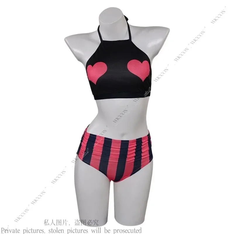 Velvette Hazbin Anime Cos Hotel Demon Lord Swimwear Bikini Cosplay Costume Pants Skirt Daily Outfit Role Play Halloween Party