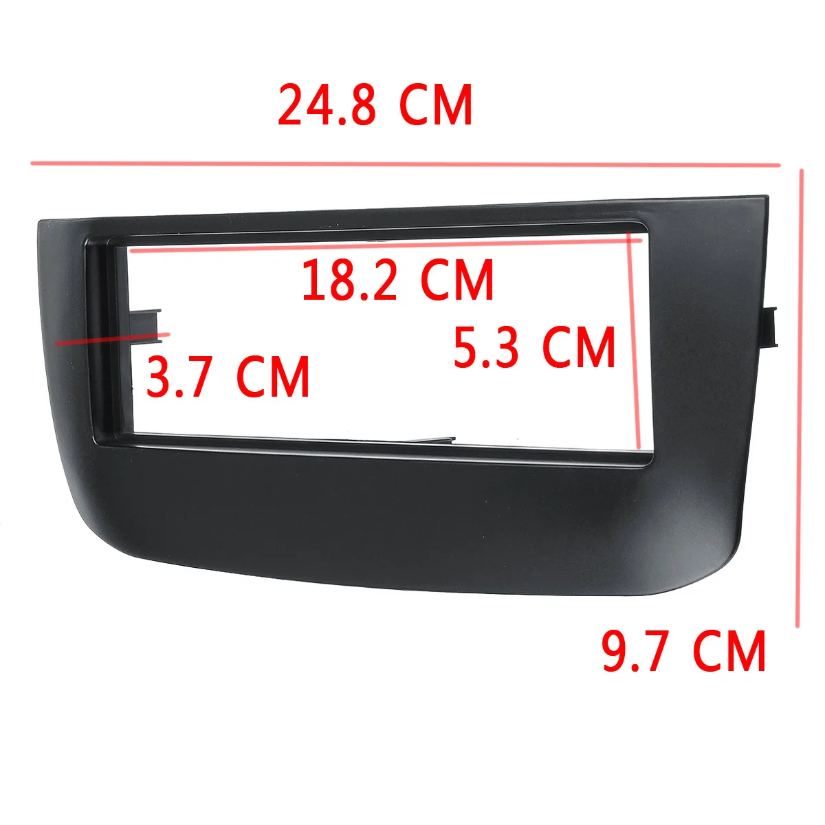 Marco embellecedor de radio estéreo para coche 1Din de precisión para Fiat Punto EVO 2009-2017 / Fiat Linea (323) 2012 182x53mm