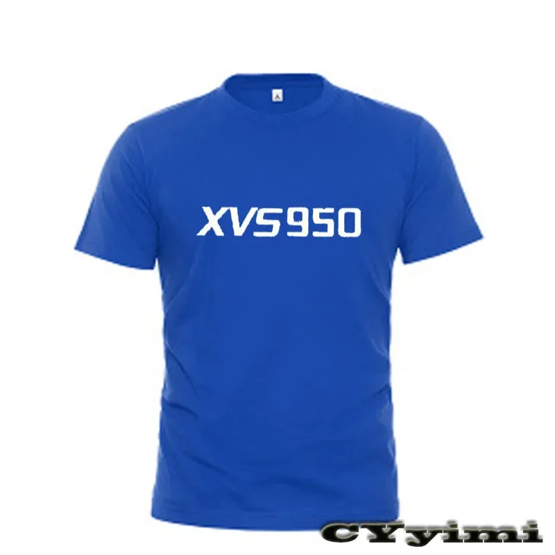 For  XVS950 T Shirt Men New LOGO T-shirt 100% Cotton Summer Short Sleeve Round Neck Tees Male