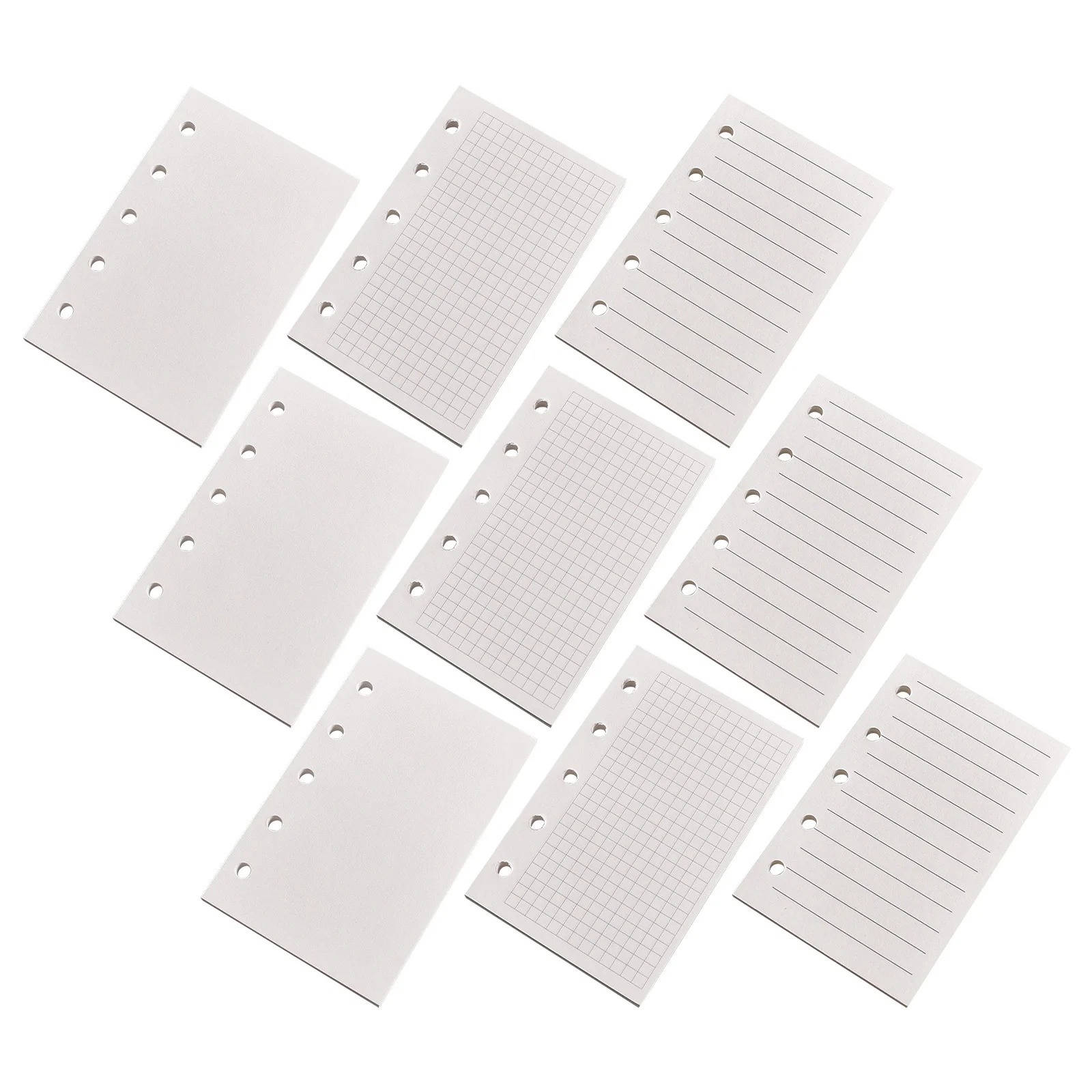 

9Pcs Notebook Refill Inserts 5-Ring Loose Leaf Paper for Binder Planner Journal Diary Organizer Thick Lined Grid Blank Pages