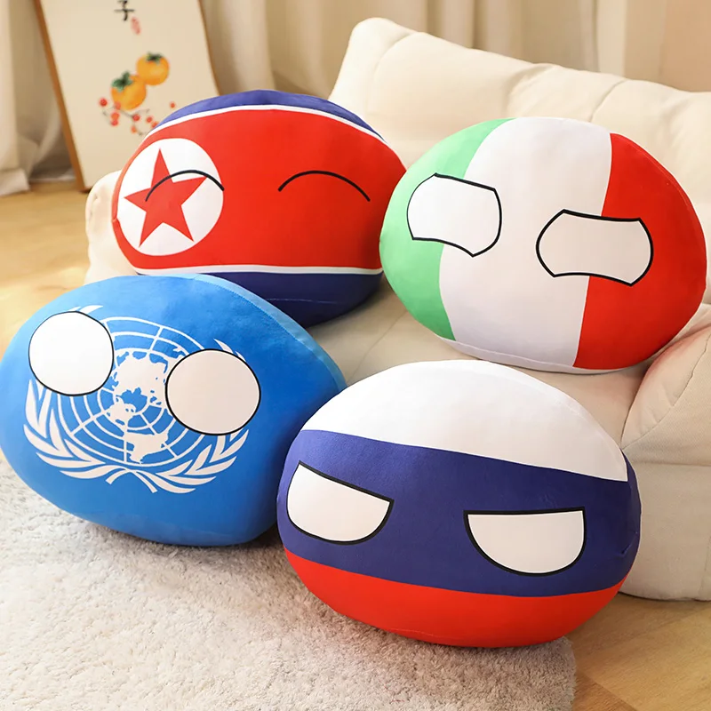 Country Ball Toys Plush Polandball Pillow Countryball USSR USA FRANCE RUSSIA UK JAPAN GERMANY ITALY Cosplay Pendant Decor Gift