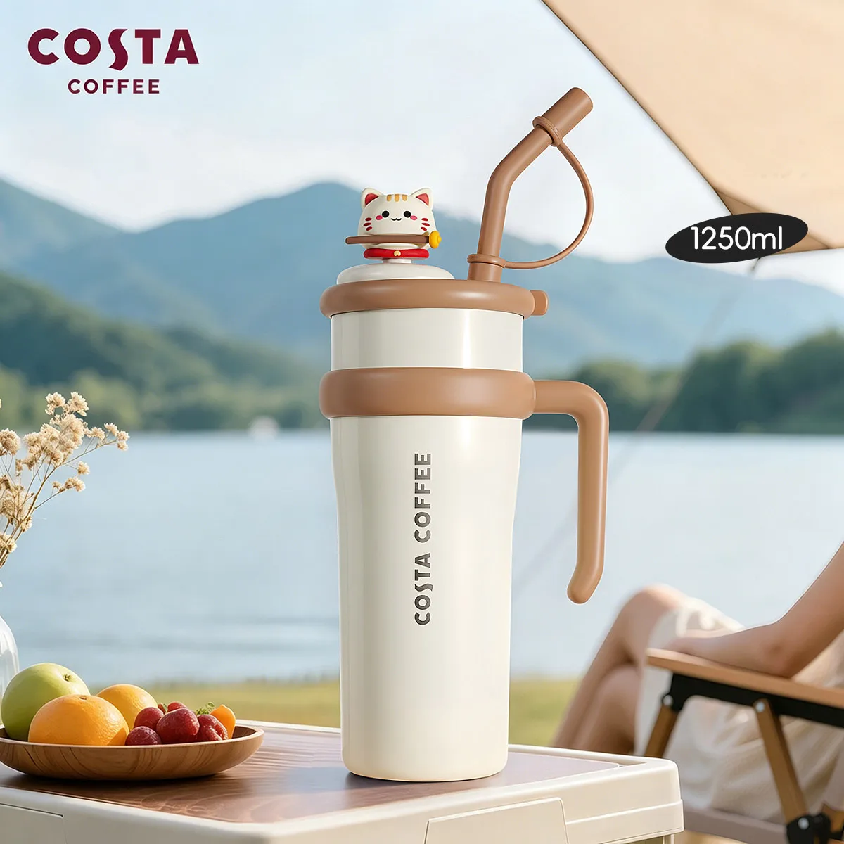 

COSTA Giant 2.0 Vacuum Insulated Tumbler - Wishing Cat + Plush Edition（1.25L）