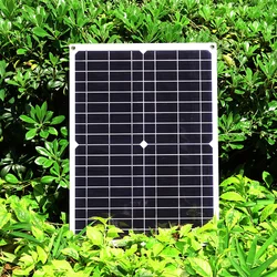 Flexible solar panel complete 25W 18V DC Output 5V USB Output Daily power Photovoltaic panels or 60W solar kit for 12V battery