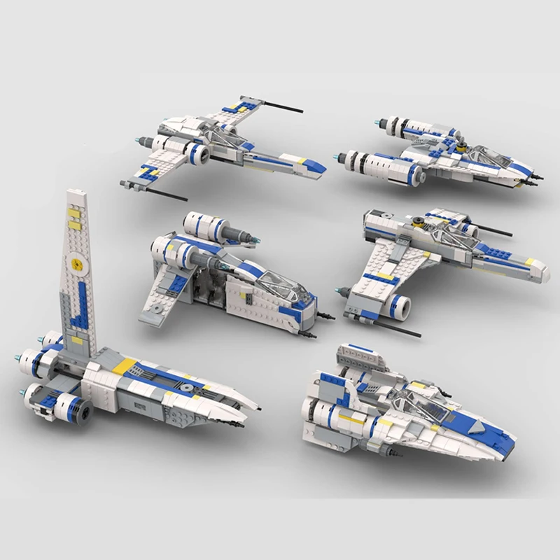 

487 шт., звездное бита, U-образное крыло, Starfighter, комплект 6-в-1, Rebel Fighter, многофункциональный MOC, сделай сам, строительные блоки, игрушки на день рождения, подарок