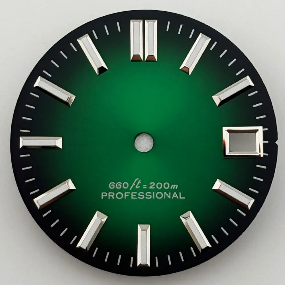 Datejust 28.5mm gradient color hot selling watch dial BWG9 blue night light suitable for NH35 NH36 automatic mechanical movement