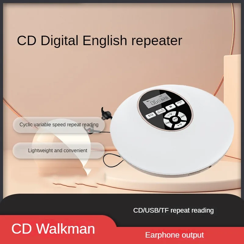 CD Listening Player CD Player English Music Training Oral Prenatal Education Repeat Reading  Earphone Style Convenient Walkman