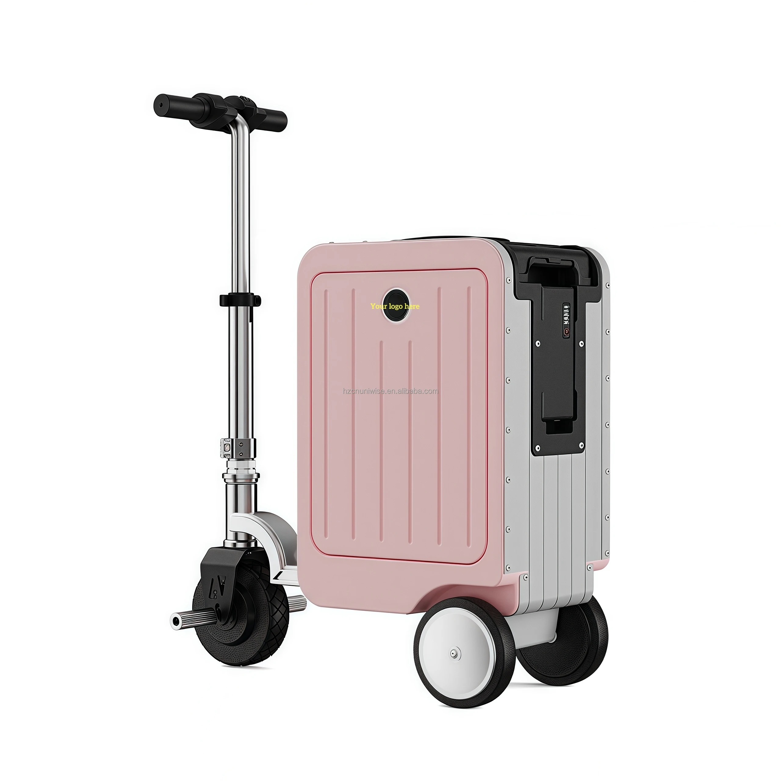 High-Capacity 20 Inch Motorized Carry-On Luggage, Foldable Electric Suitcase with Lithium Battery