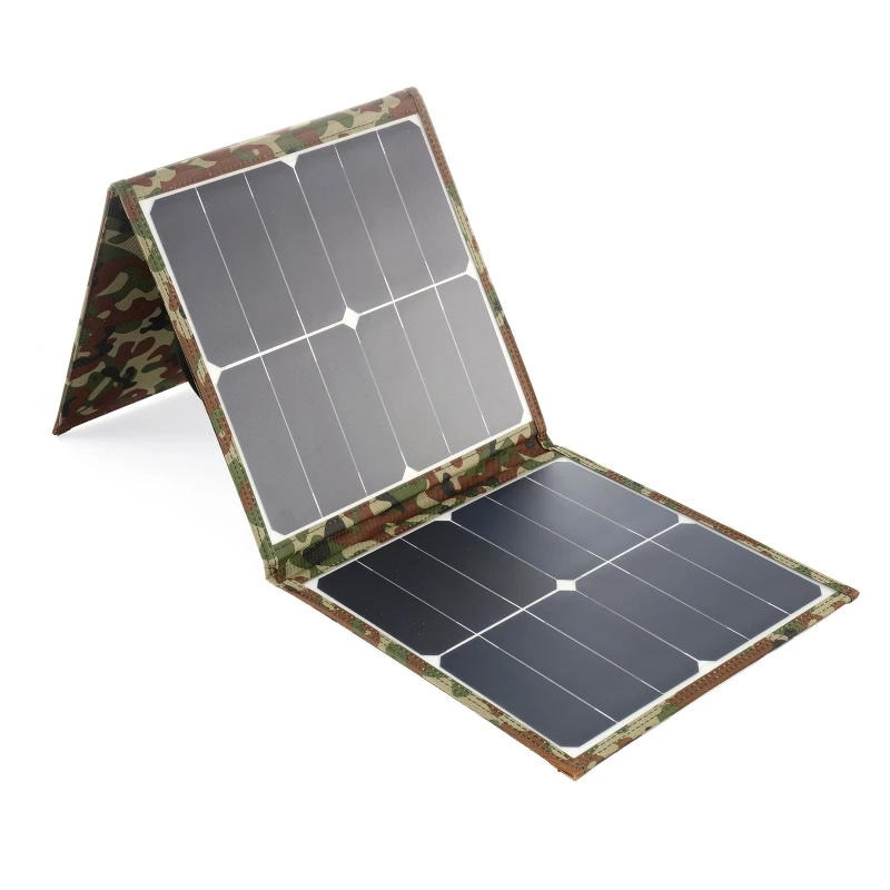 18V Solar Panel 100W Maximum Power Foldable Solar Panel Bag 50W Rated Power for Mobile Phone Power Bank Notebook MP3 Pad