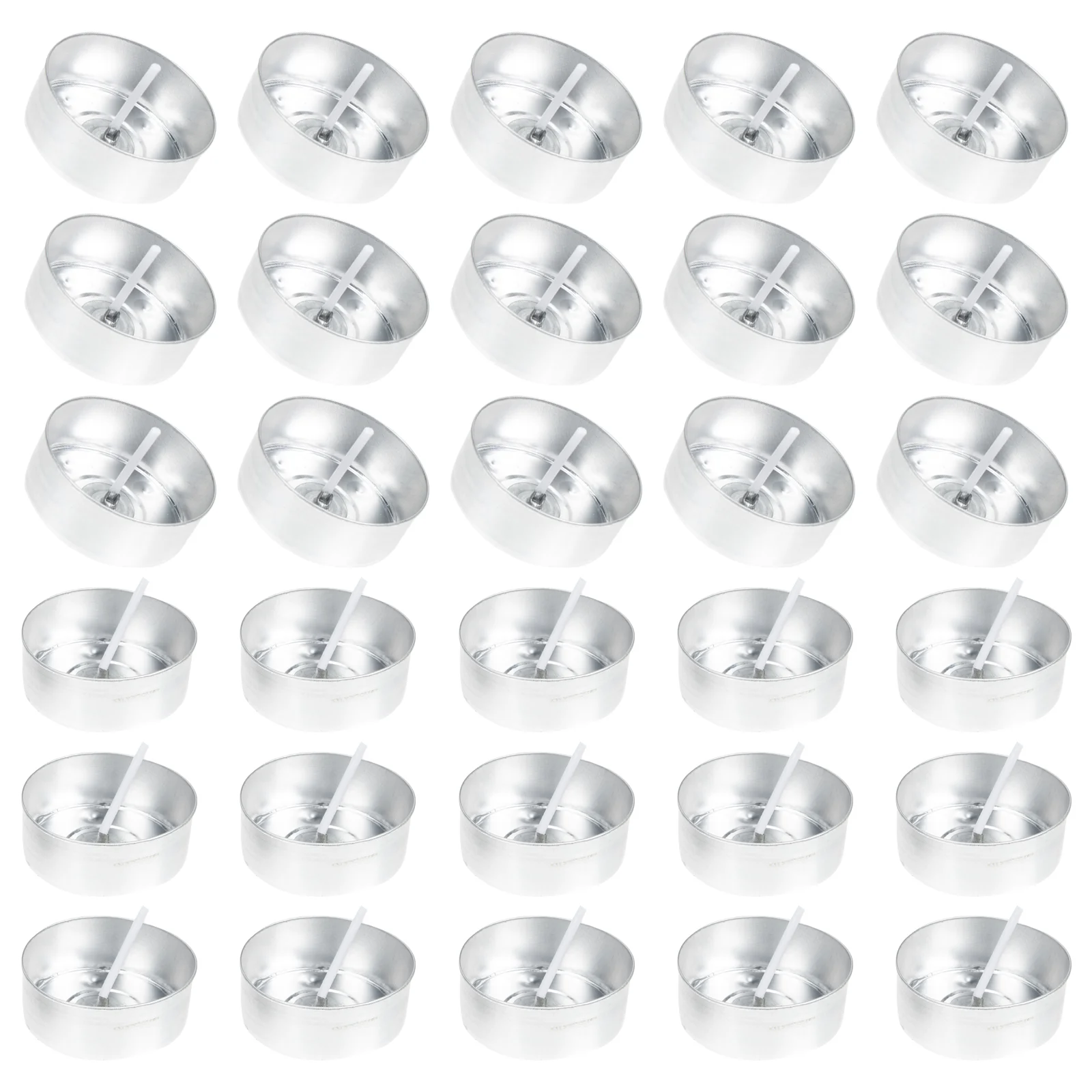 

200 Sets Tea Light Cup Mold Scented Aluminum Lovely Desktop Ornament Molds Candles for Cake