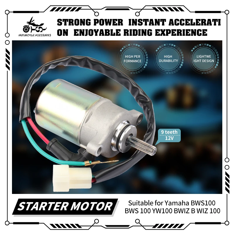 

SJ Motorcycle Engine Starter Motor For Yamaha BWS100 BWS 100 YW100 BWIZ B WIZ 100 Motorcycle Engine High Performance Accessories
