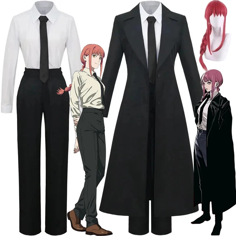 

ABC123Anime Costume Makima Chainsaw Man Cosplay Uniform Wig Suits Halloween Costumes for s,3'f.5;j.8