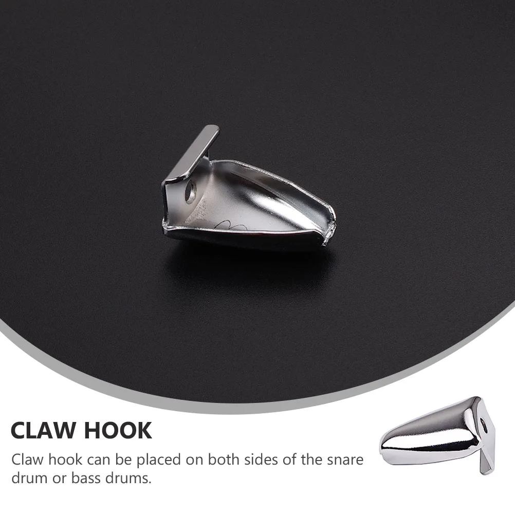 

2pcs Iron Drum Hook Accessories Mount Kit Replacement Metal Hooks Claw Hardware Durable For Snare Bass Drums Easy Install