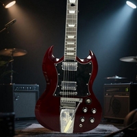Free Shipping SG Dark Red Sound Strong Mahogany Body Rosewood Neck Exquisite Craftsmanship Solo Metal Rock Electric Guitar