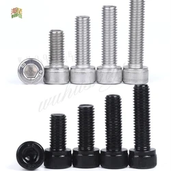 10pcs M3 M4 M5 M6 M8 304 A2 Stainless Steel Black grade 12.9 steel DIN912 Hexagon Hex Socket Head Cap Allen Bolt Screw L=4-60mm