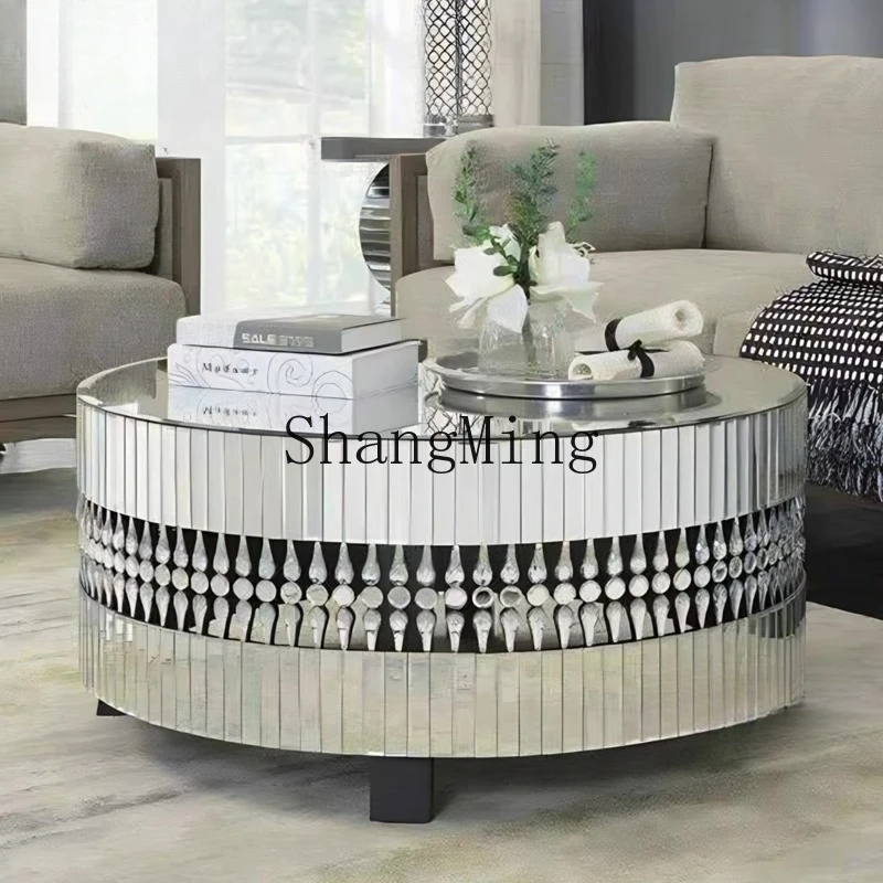 

CL light luxury mirror tea table size apartment living room household glass tea table