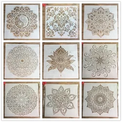 30 * 30cm size diy craft mandala mold for painting stencils stamped photo album embossed paper card on wood, fabric, wall