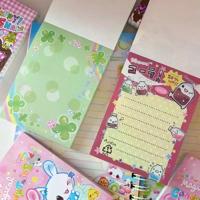 70Sheets Cute Retro Japanese-style Girl Rabbit No Sticky Scrapbooking Memo Pads Message Paper Journal Notepad School Stationery
