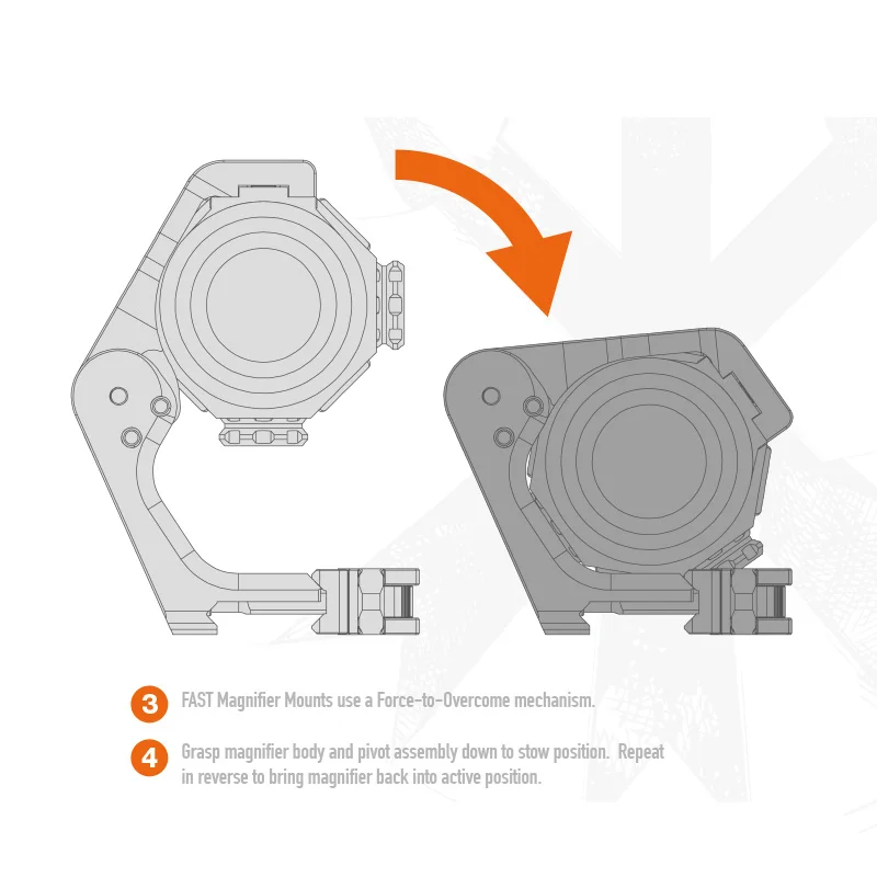 Lupa táctica FTC OMNI QD 2,26″ montura visor desmontaje rápido - imagen 4