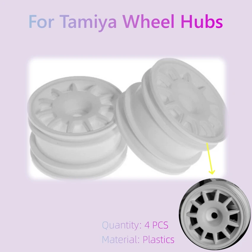 

4pcs RC Wheel Hubs for Tamiya White Hubs M-vehicle 11-Spoke Design 51394 W245 RC Car Accessories