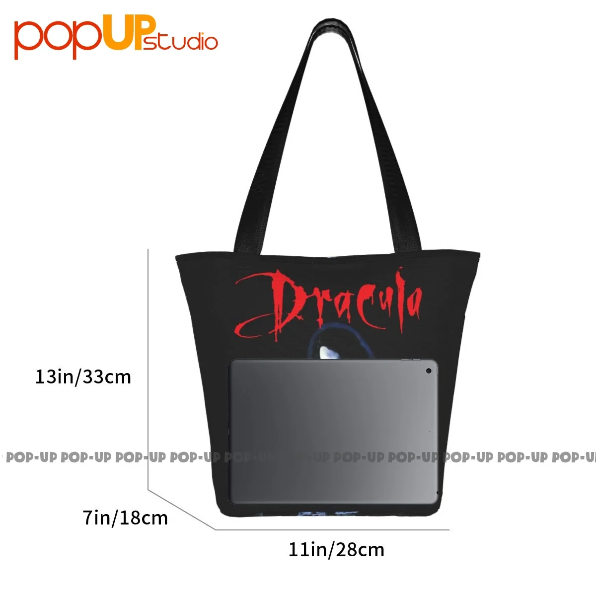 Dracula Bram Stoker Love Never Dies Vampire Retro Handbags comoda borsa per la spesa borsa per il trasporto