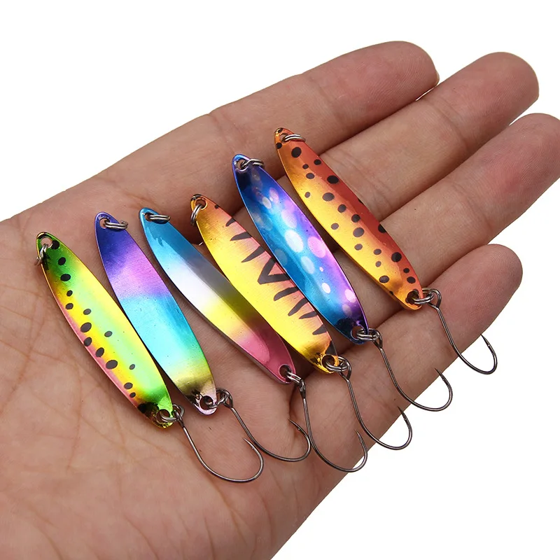 Fishing Metal Spoon Lure 5g 4.5cm Bait For Trout Bass Spoons