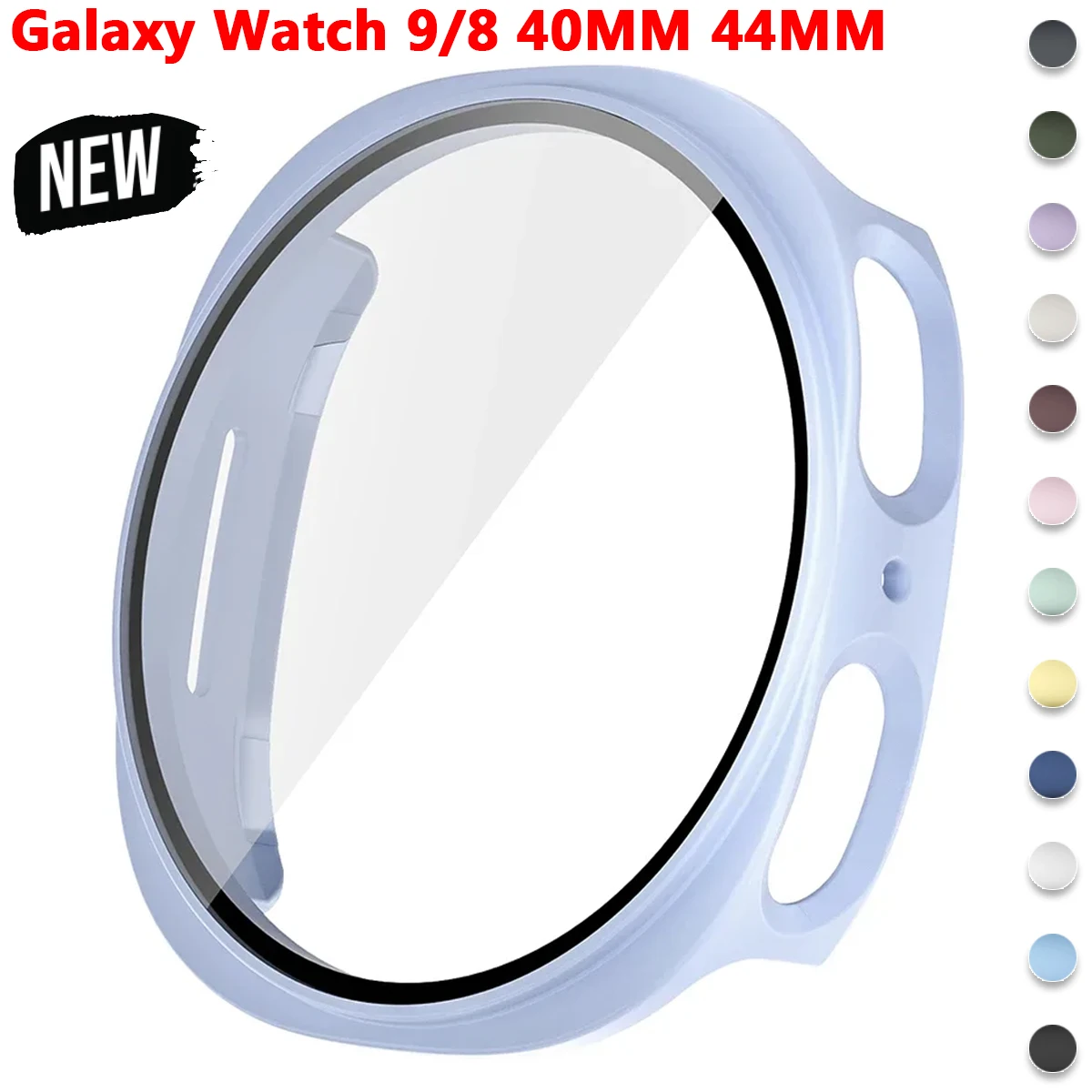 Glass+case For Samsung Galaxy watch 9 8 40 44mm scratch-resistant full-coverage screen Hollow protector For Galaxy watch8 Cover