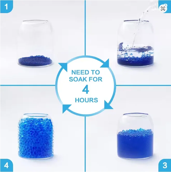 60000 Pz Gel Acqua Palline Perline Magiche Perla di Cristallo Terreno Decori Crescente Palle Pistola Munizioni Famiglia Per Bambini Giocattoli Perline D'acqua Regali FAI DA TE