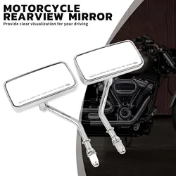 Black Chrome Rearview Mirror For Harley Sportster 883 1200 Iron 883 Softail Dyna Motorcycle Rear View Mirrors