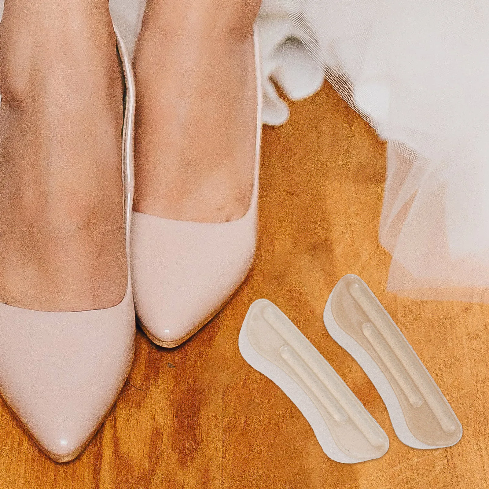 

1 Pair Heel Stickers Silicone Wear-Resistant Comfortable Heel Pads for Men Women Shoe Inserts Prevent Blisters Pressure Relief