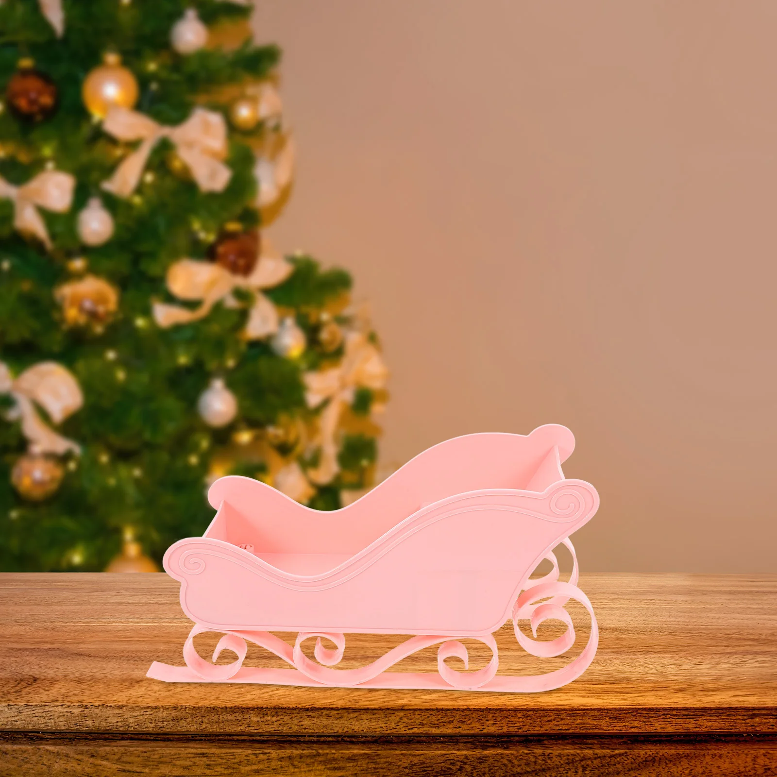 

Christmas Sleigh Hanging Ornament Mini Desktop Sleigh Winter Table Centerpiece Holiday Decor Christmas Candy Dish