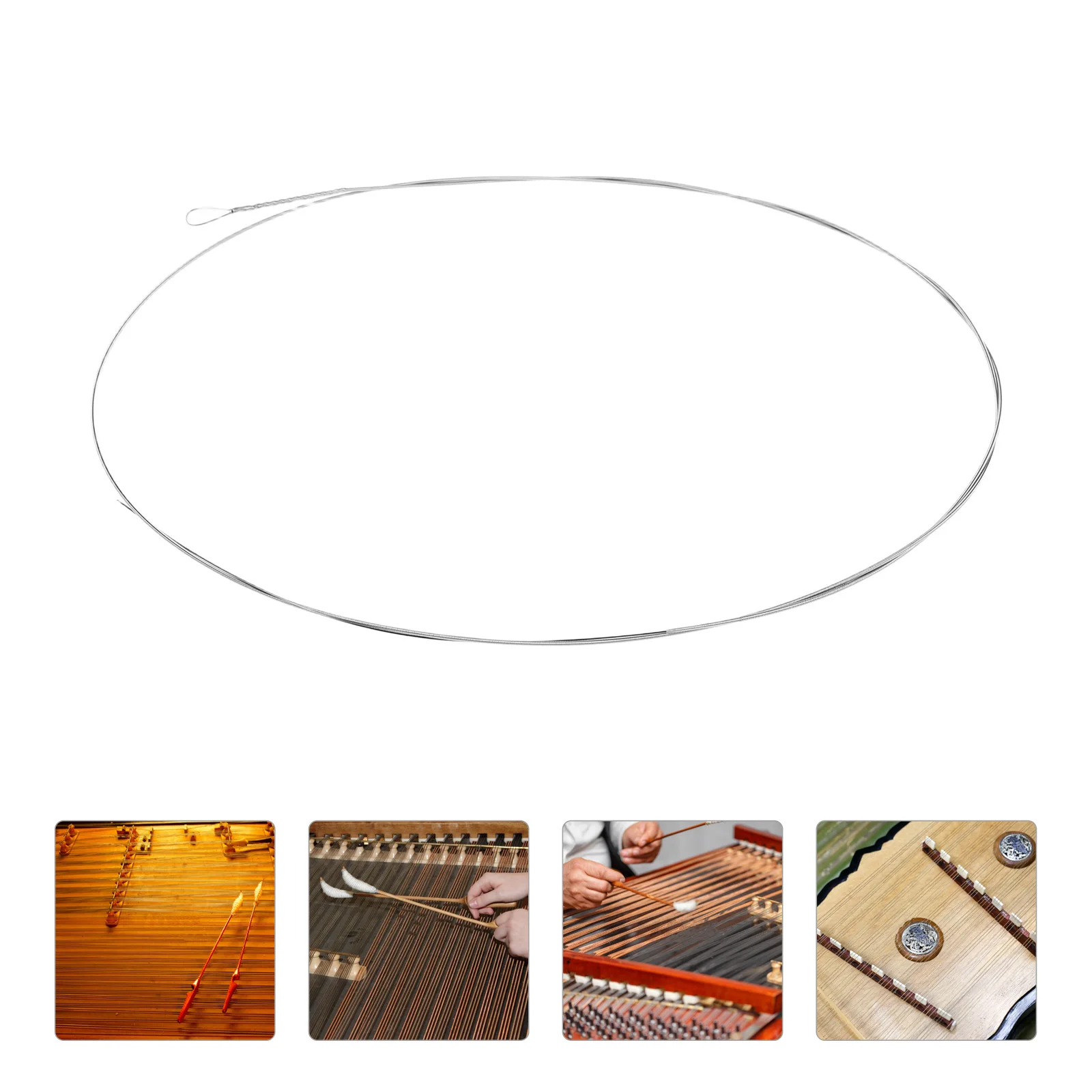

Silver Wound Strings Yangqin Accessories Professional Music Instrument Parts Durable Resonant Tone for Dulcimer