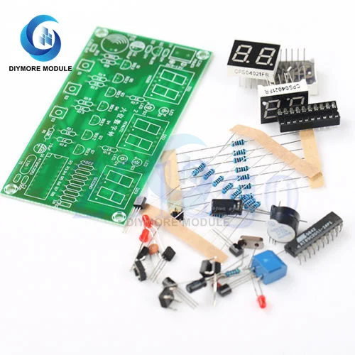 6 Bits C51 AT89C2051 Digital Clock DIY Kit Chip Electronic Alarm Clock Kit FR-4 PCB with Buzzer Learing Kit for Arduino