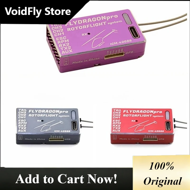 VoidFly Steam Model Aircraft RF Gyro PRO Version Rotorflight Helicopter 3D with Rescue Aircraft Built-in Receiver