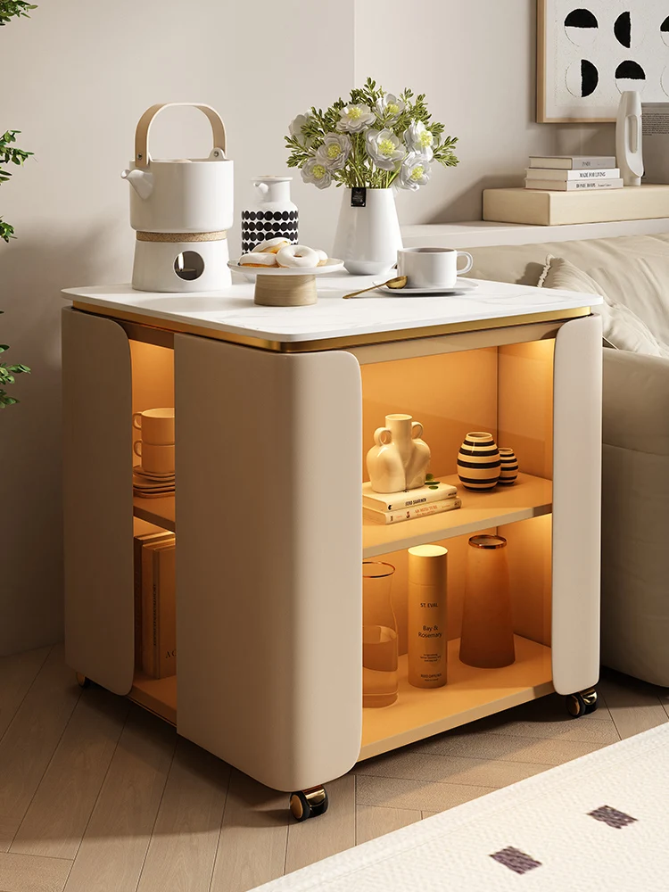 Luxury sofa, side cabinet, side cabinet, living room, small side table, crevice tea and water cabinet, cream breeze